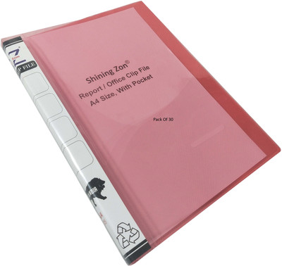 SHINING ZON Report File A4 Size For Documents Certificates(Set Of 20, Red)
