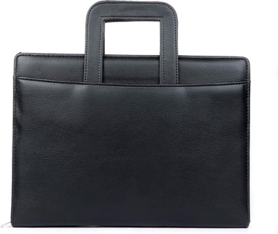 futureX Synthetic Leather Professional File Folders|| Zip Folder Synthetic Leather Professional File Folders(Set Of 1, Black)