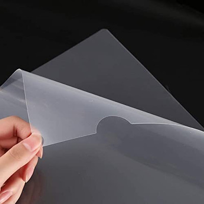 PGC Enterprses Plastic | A4 Size Durable Clear Transparent Plastic File Folders pack of 30(Set Of 1, White)
