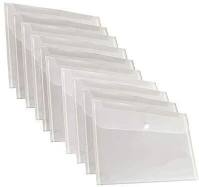 NSSP Plastic Document File Bag(Set Of 50, Transparent)