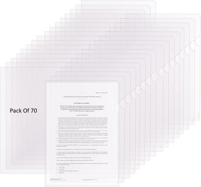 SHINING ZON HEVY PLASTIC PolyPropylene Document File(Set Of 70, Transparent)