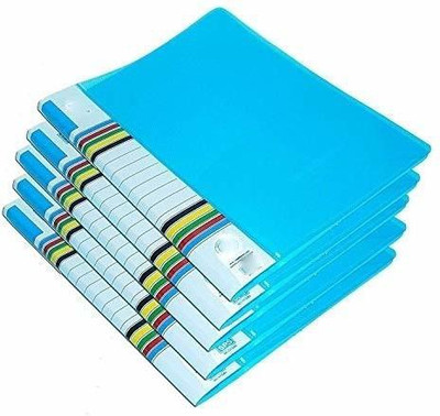 Greeshma Plastic Transparent Report File Folder with Plastic Clip for Certificates, Office Documents,(Set Of 10, Blue)