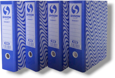Shivom cardboard Office Lever Arch Box Files 1010 Best for A4, Legal, Letter Size, Office document & Certificates(Set Of 4, Blue)