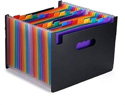 venja Plastic Rainbow Expanding Folder(Set Of 1, Multicolor)