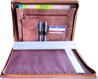 TLO office file Artificial leather Fullscape size(Set Of 1, Brown)