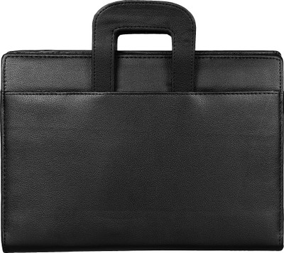 Kopila PU 2''O'' Ring Adjustable Handel Document Carry Bag without Leaf(Set Of 1, Black)