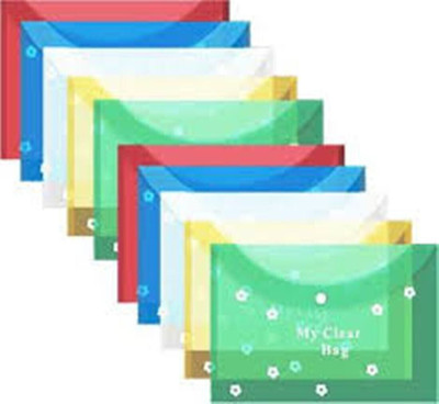 ODY PP material, flexible, Eco-friendly and non-toxic My Clear Bag(Set Of 12, Multicolor)