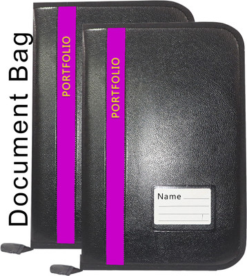 Parthav PU Leather Office Document,Certificate File Folder(Set Of 2, Purple)