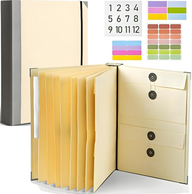 BIYALI Paper Document Organizer File Folder(Set Of 1, Yellow)