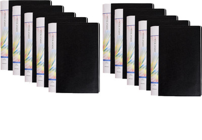 CAMPIO Plastic 10-Leafs (Pack-10) Multipurpose Professional File Folders for Certificates Holder(Set Of 10, Black)
