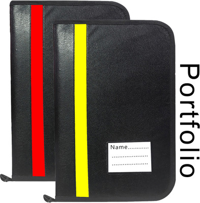 Leffit Leather File Folder(Set Of 2, Red yellow)