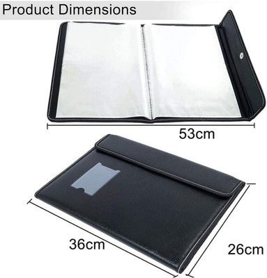 HATHIYANI Leather Document File Folder for Certificate Of A4 Size|Document Organizer Sleeve File for Office (20 Sleeves)(Set Of 2, Black)