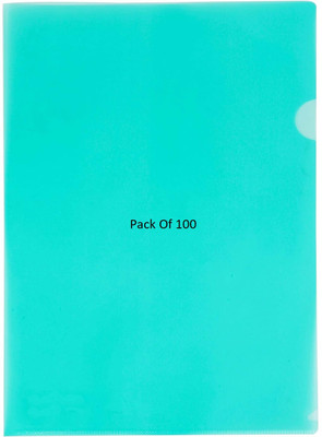 SHINING ZON Polypropylene Green Colour L File Folder(Set Of 100, Green)