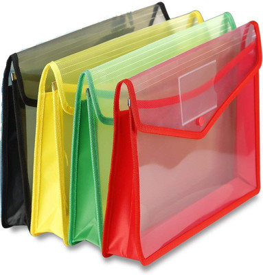 Leffit plastic FILE FODLER(Set Of 4, Multicolor)