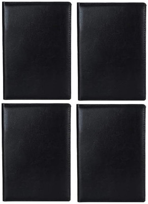 CAMPIO PU Leather Premium Menu Folder Check Presenter Business File Folder Leather Folder Bolt(Set Of 4, Black)
