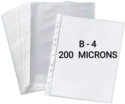 R K SALES Plastic Sheet Protector(Set Of 200, Transparent)