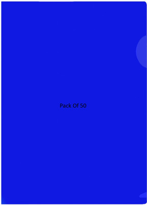 SHINING ZON Polypropylene Blue Colour L File Folder(Set Of 50, Blue)