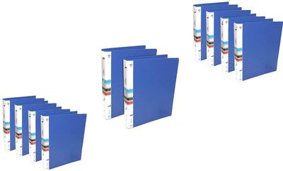 R K SALES Plastic Ring Binder(Set Of 16, Blue)