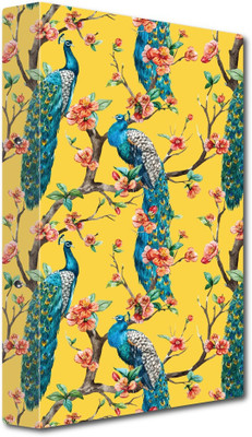 Nourish Cardboard Punchless File Folder(Set Of 1, Yellow Peacock New)