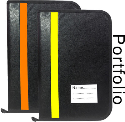 Leffit Leather File Folder(Set Of 2, Orange and yellow)