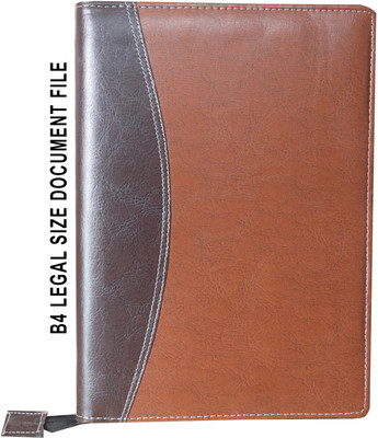 Parthav PU Leather file folder(Set Of 1, Brown & Black)