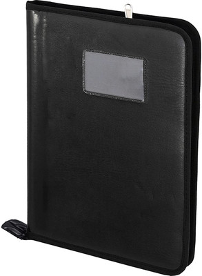 Maxjet Leather Pu Leather Multipurpose 40 sleeve Document File Folder Executive Folder(Set Of 1, Black)