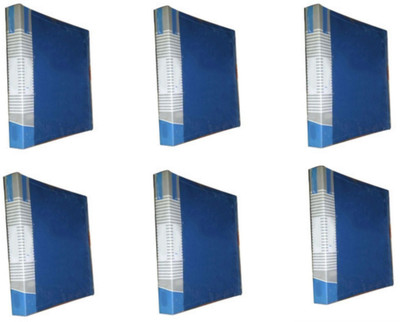 R K SALES Plastic Ring Binder(Set Of 6, Blue)