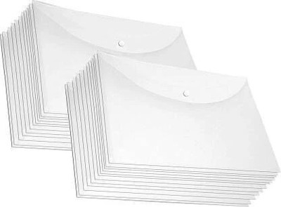 KRISHVIA plastic Document File Bag (Set of 10, Transparent)(Set Of 10, Clear)