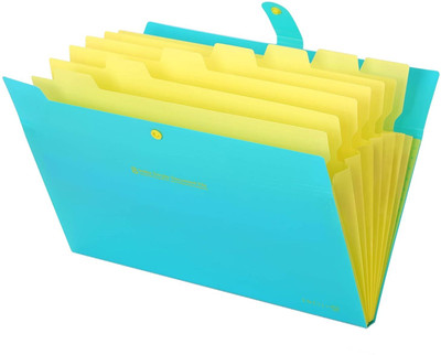 SHINING ZON Plastic 8 Pocket Expandable File Folder For Document(Set Of 1, Multicolor)