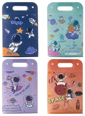 KidsZeeNie Plastic Space Handle File Folder With 20 Pockets|Documents, Certificates Holder(Set Of 1, Multicolor)