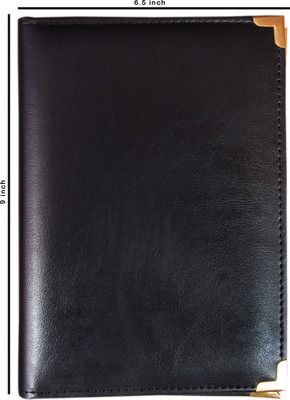 Royal stationary Bill Folder/ guest check presenters for restaurants Made with Premium class of Rexine(Set Of 6, Black)