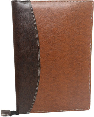 Parthav PU 20 Leef's 50 Micron Office Document Bag file folder Set of 1 Black & Brown(Set Of 1, Black, Brown)