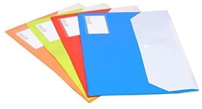 SHINING ZON Plastic Double Pocket Button Folder For Documents Certificates(Set Of 12, Multicolor)