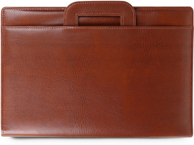 ZesTale Premium PU leatherette 2 ring Handle Cetificate File (With 5 FS Size Leaves,) Document folder(Set Of 1, Brown)