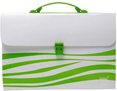 apsun jet Plastic Presents Plastic File Folder F/C Expanding Bag with Handle (Multicoloured)(Set Of 12, Multiple)