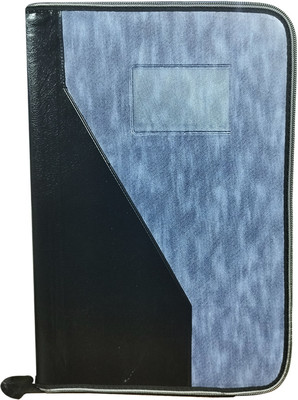 Parthav PU Leather files for documents(Set Of 1, Blue)