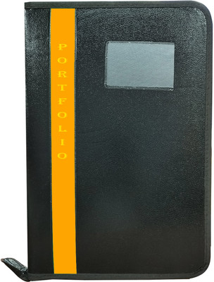 Kopila PU Leather file folder(Set Of 1, Orange)