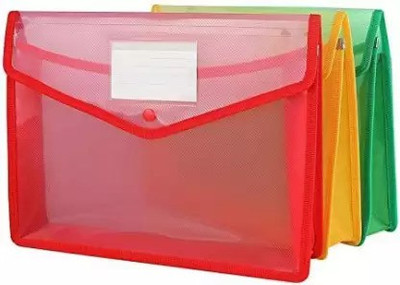 futureX Plastic Document Holder(Set Of 3, Multicolor)