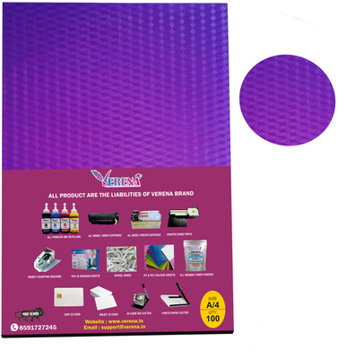 verena PVC Spiral Binding Sheet A4(Set Of 100, Purple)