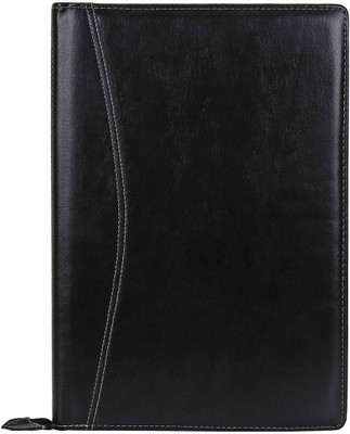 ZesTale Premium Faux Leather file folder, Document Folder(Set Of 1, Black)