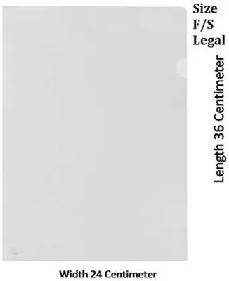 vavia Plastic L Folder, Size Legal, F/S, ( 20 PCS ), Clear Transparent(Set Of 20, Transparent)