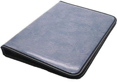 SHUANG YOU PU Leather PU Leather Multipurpose 24 File Sleeve A4 Professional Files Store Certificate(Set Of 1, Sky Blue)
