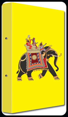 Nourish Cardboard Punchless File Folder(Set Of 1, Indian-Elephany yellow)