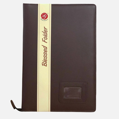 God's Grace Leatherite PU Folder(Set Of 1, Brown)