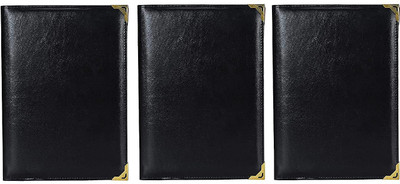 MPRI rexine HOTEL bill hollder(Set Of 3, Black)