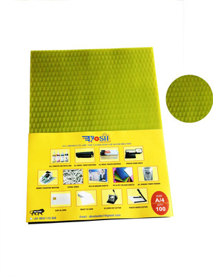 Kosh High Quality PVC spiral book binding sheet A/4(Set Of 100, Transparent Yellow)