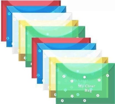 SSJMart Plastic Folder(Set Of 10, Multicolor)