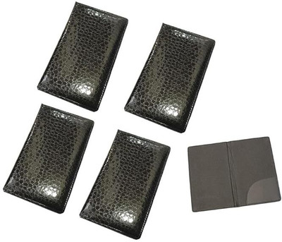 PAUL SONS Smooth Leather Finish Bill Folder(Set Of 4, Black)