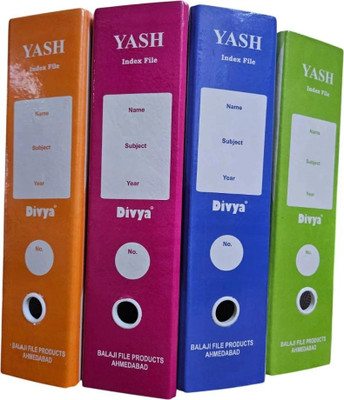 YASH ENTERPRISE Cardboard Lamination Box File(Set Of 4, Blue, Orange, Pink, Light Green)