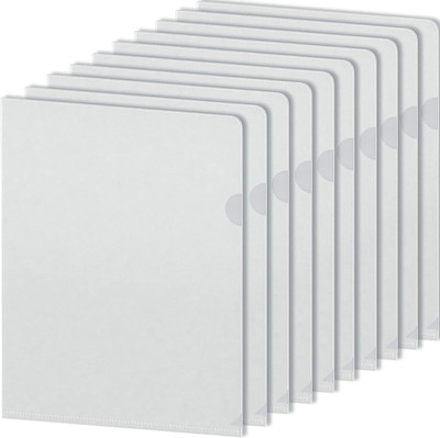 KRISHVIA Plastic File Folder(Set Of 10, Transparent)